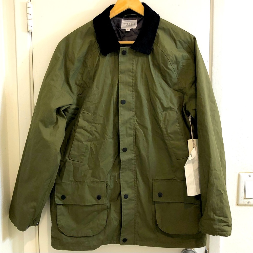 Five Four Oleary Jacket Water Resistant Zip/Button Closure 4 Pocket Size Medium.